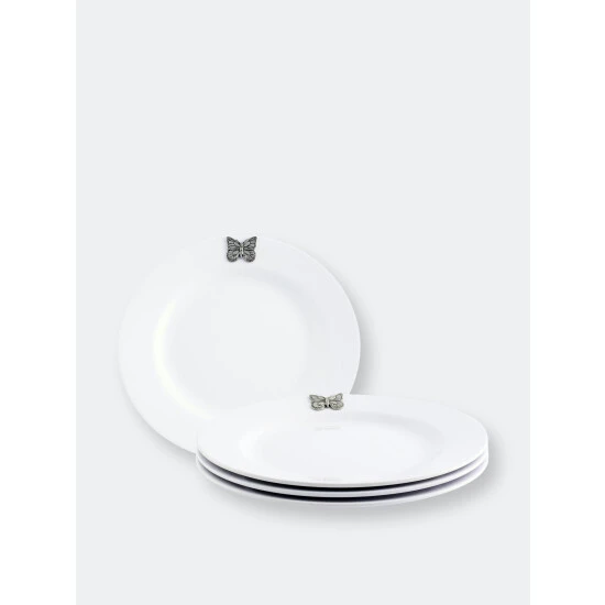 Arthur Court Designs Butterfly Melamine Lunch Plates - Set Of 4 Dinnerware & Flatware - Image 2