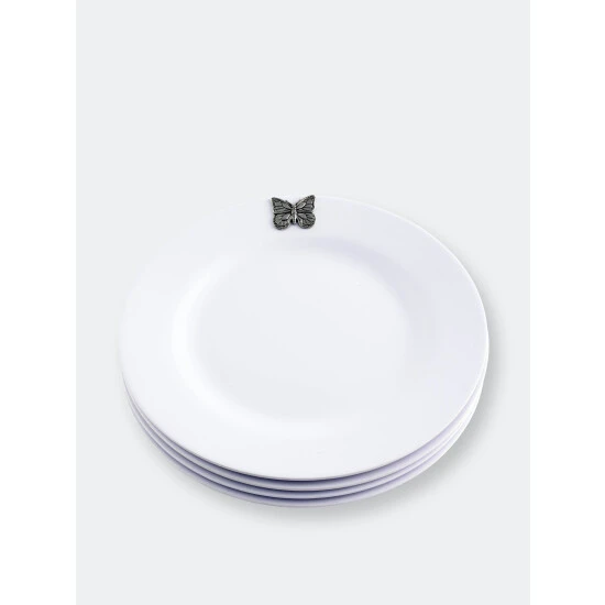 Arthur Court Designs Butterfly Melamine Lunch Plates - Set Of 4 Dinnerware & Flatware - Image 5
