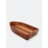Arthur Court Designs Boat Shape Acacia Wood Salad Bowl Large Serveware