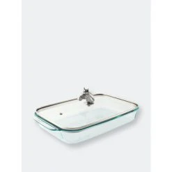 Arthur Court Designs Horse Head With Pyrex 3 Quart Baking Dish Bakeware