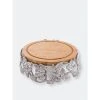 Arthur Court Designs Magnolia Wood Cheese Pedestal Serveware
