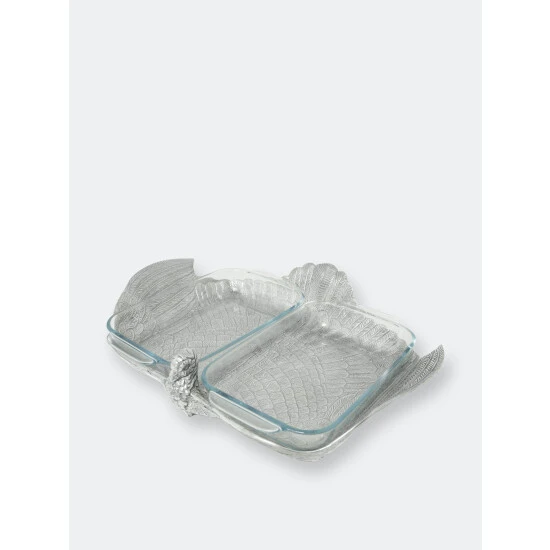 Arthur Court Designs 2Qt Double Base Turkey Casserole Holder Serveware - Image 3