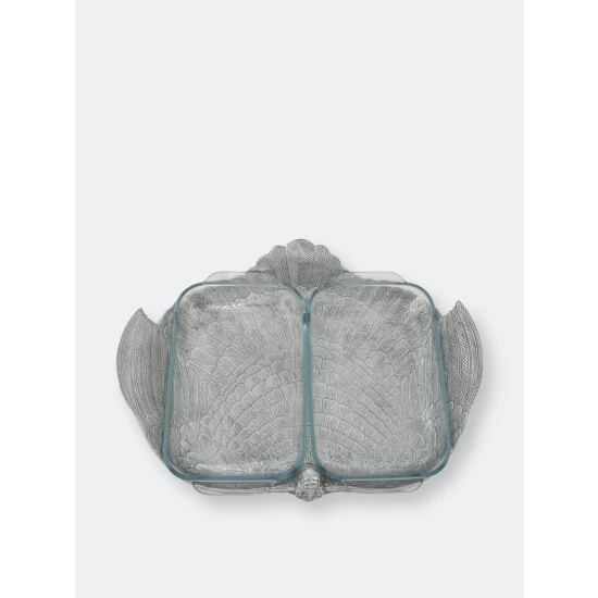 Arthur Court Designs 2Qt Double Base Turkey Casserole Holder Serveware - Image 4