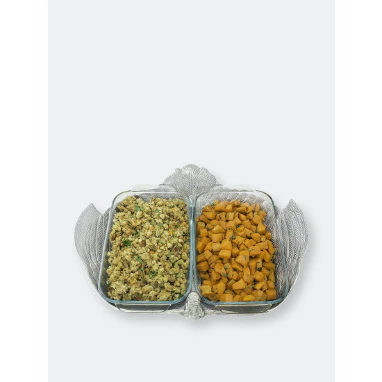 Arthur Court Designs 2Qt Double Base Turkey Casserole Holder Serveware - Image 5