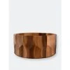 Arthur Court Designs Diamond Pattern Large Acacia Wood Salad Bowl Serveware