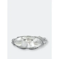 Arthur Court Designs Grape Open Vine Round Tray 5-Section Serveware