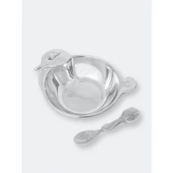 Arthur Court Designs Baby Duck Keepsake Bowl & Spoon Dinnerware & Flatware