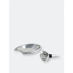 Arthur Court Designs Horseshoe Wine Coaster And Hat Stopper Set Barware