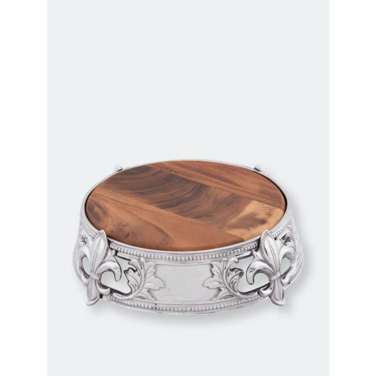 Arthur Court Designs Fleur De Lis Cheese Pedestal Serveware