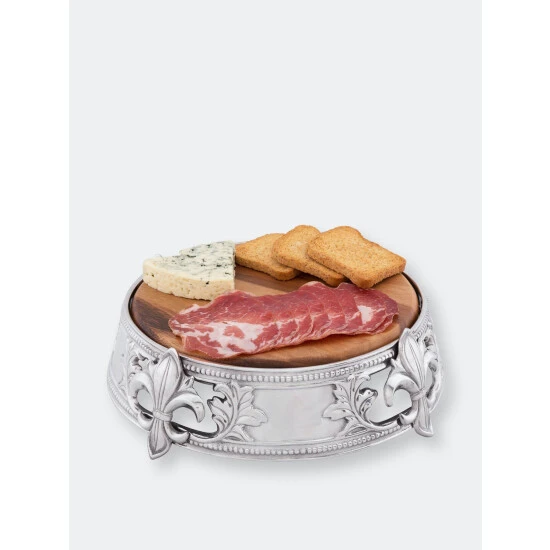 Arthur Court Designs Fleur De Lis Cheese Pedestal Serveware - Image 2