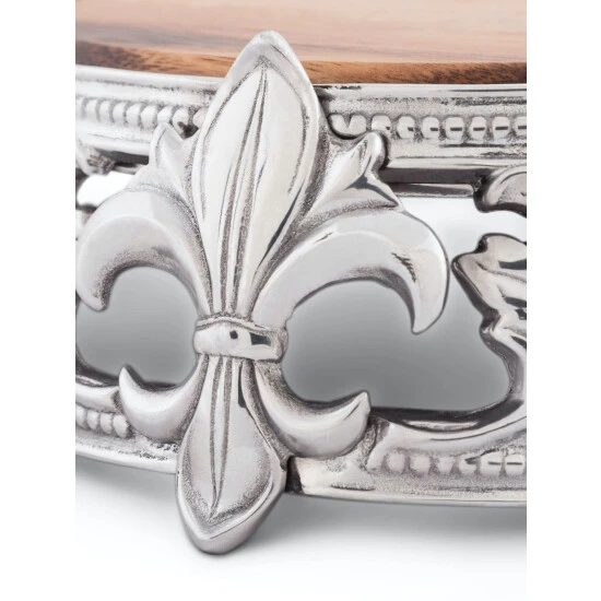 Arthur Court Designs Fleur De Lis Cheese Pedestal Serveware - Image 3