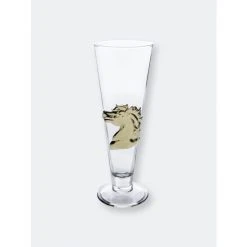 Arthur Court Designs Horse 24k Gold Plated Pilsner Drinkware