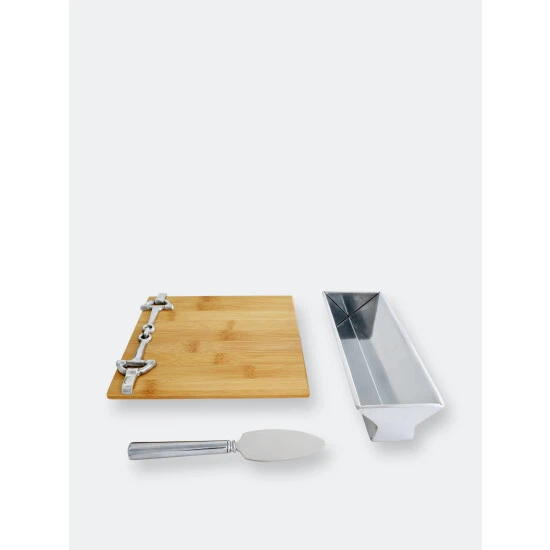 Arthur Court Designs Equestrian Bamboo Cheese Set Serveware - Image 3
