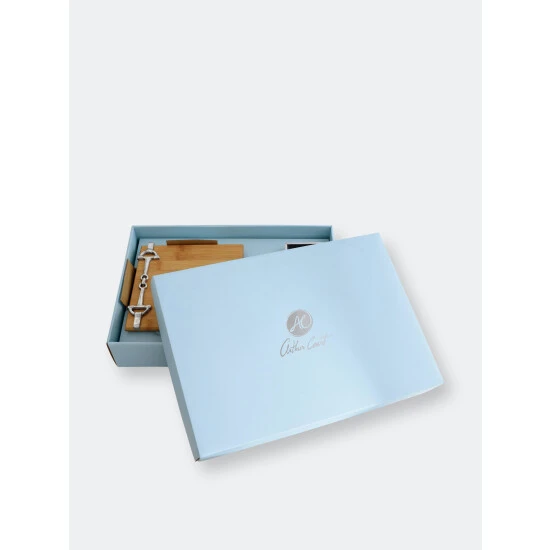 Arthur Court Designs Equestrian Bamboo Cheese Set Serveware - Image 4