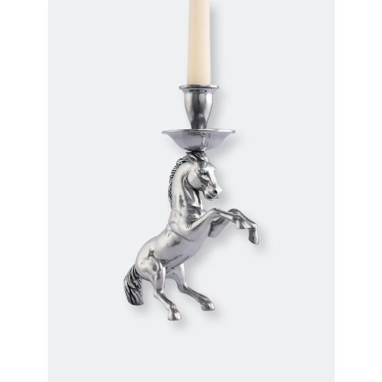 Arthur Court Designs Rearing Horse Candlestick Decorative Accents
