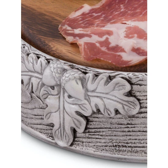 Arthur Court Designs Acorn Oak Leaf Cheese Pedestal Serveware - Image 3