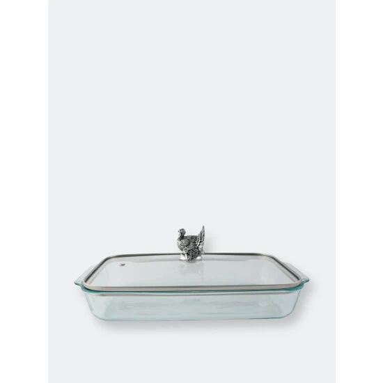 Arthur Court Designs Turkey Lid With Pyrex 3 Quart Baking Dish Bakeware - Image 3