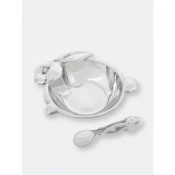 Arthur Court Designs Baby Bunny Keepsake Bowl&Spoon Dinnerware & Flatware