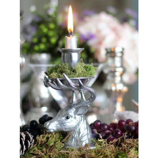 Arthur Court Designs Elk Taper Candle Holders Decorative Accents