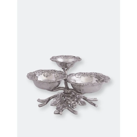 Arthur Court Designs Grape 3-Tiered Bowl Dinnerware & Flatware - Image 4