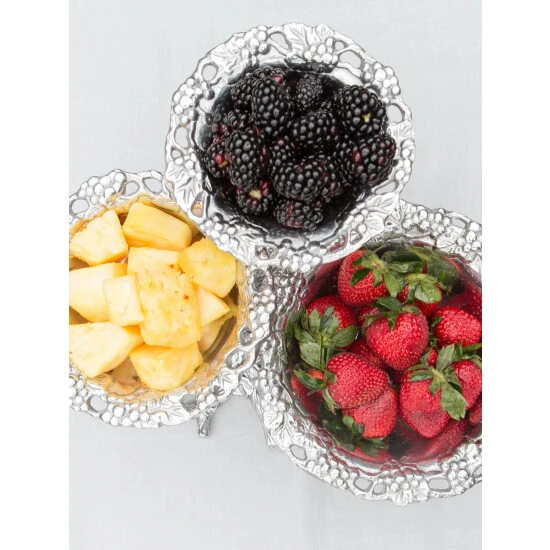 Arthur Court Designs Grape 3-Tiered Bowl Dinnerware & Flatware - Image 7