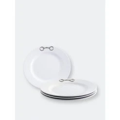 Arthur Court Designs Equestrian Bit Melamine Lunch Plates - Set Of 4 Dinnerware & Flatware