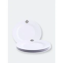Arthur Court Designs Fleur De Lis Melamine Lunch Plates - Set Of 4 Dinnerware & Flatware
